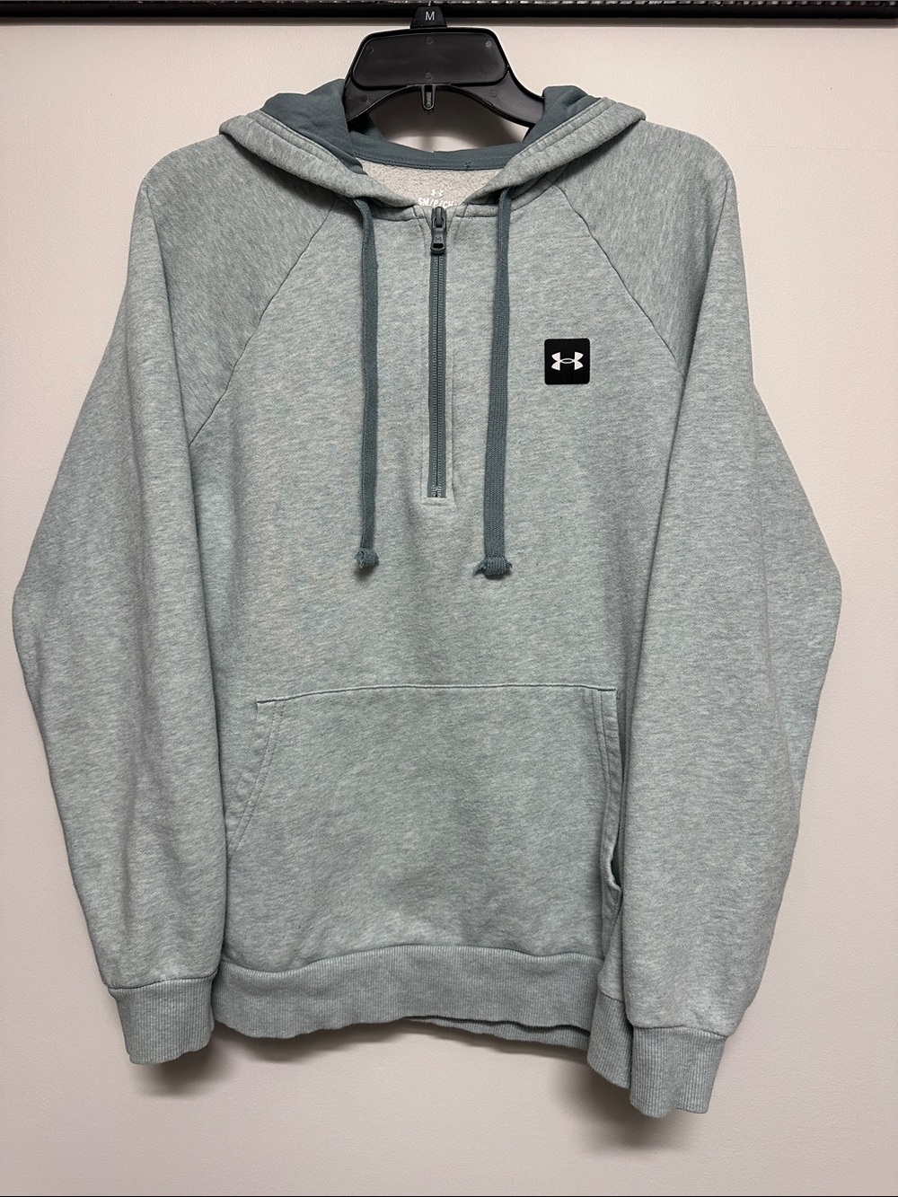 Under Armour Men's Rival Fleece 1/2 Zip Hoodie Light Green Heather SM